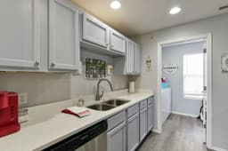 2 Stylish Condos w/ Views | Near SDC — Kitchen with island
